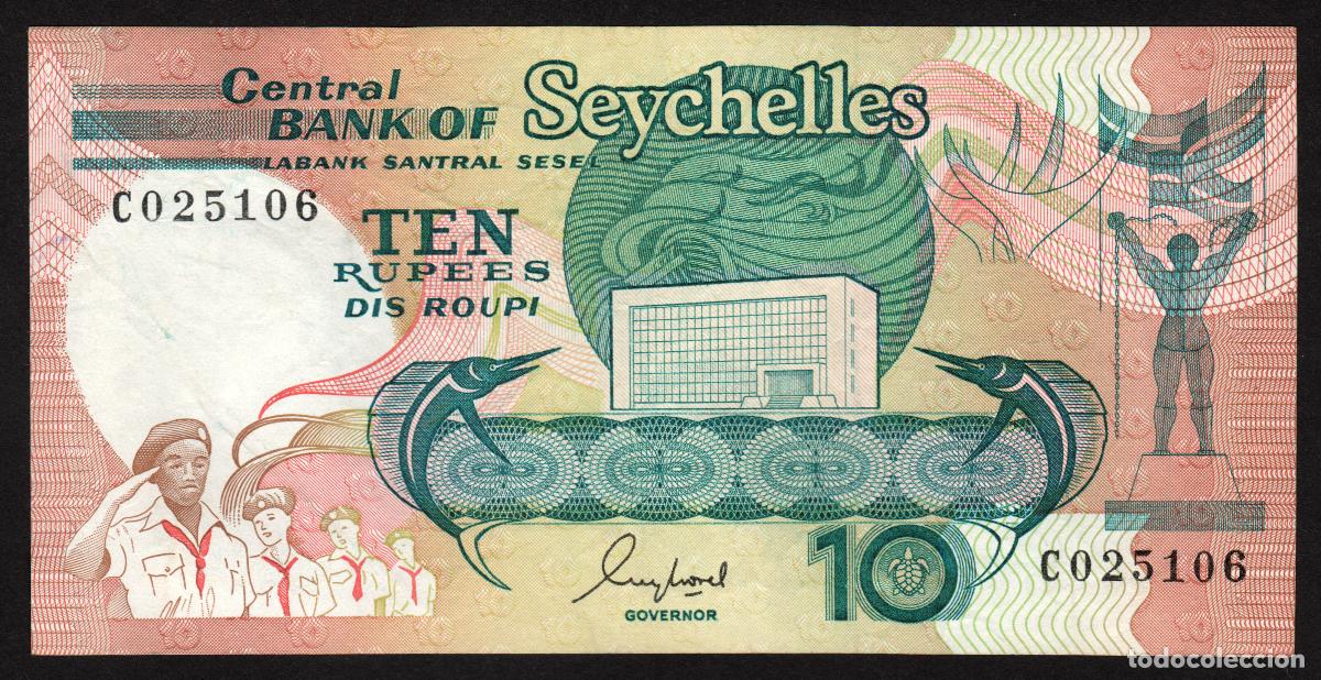 Billetes extranjeros: SEYCHELLES. 10 rupees (1989). Pick 32.