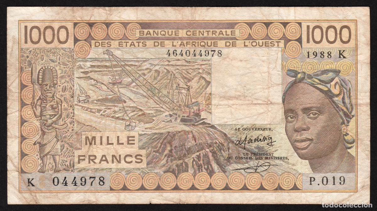 Billetes extranjeros: ESTADOS DE AFRICA OCCIDENTAL. SENEGAL (Letra K). 500 FRANCOS 1988..