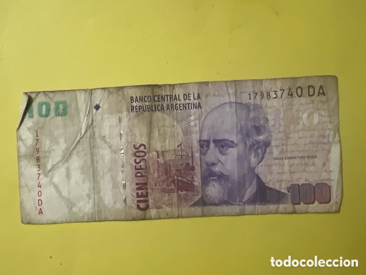 Billetes extranjeros: A46. BILLETE ARGENTINA 100 PESOS