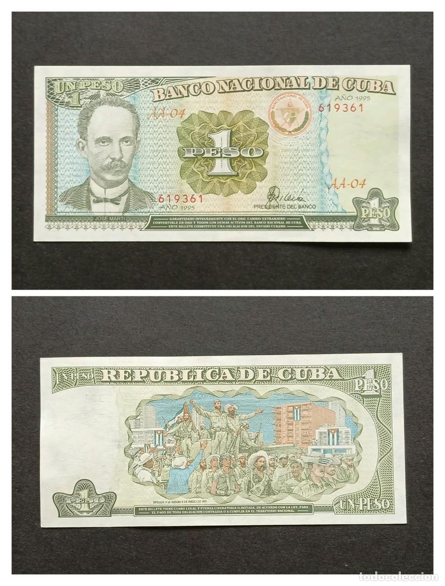 Billetes extranjeros: Cuba 1 Peso 1995. Jos&eacute; Mart&iacute;