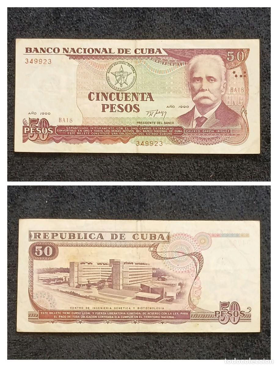 Billetes extranjeros: Cuba, Billetes de 50 Pesos, a&ntilde;o 1990