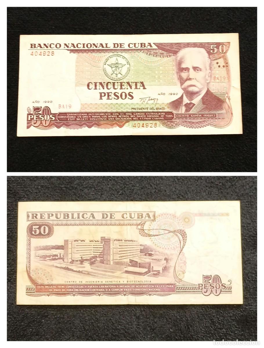 Billetes extranjeros: Cuba, Billetes de 50 Pesos, a&ntilde;o 1990