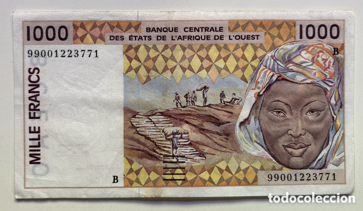 Billetes extranjeros: Billete ESTADOS AFRICA OCCIDENTAL 1000 Francos (1999) B BEN&Iacute;N