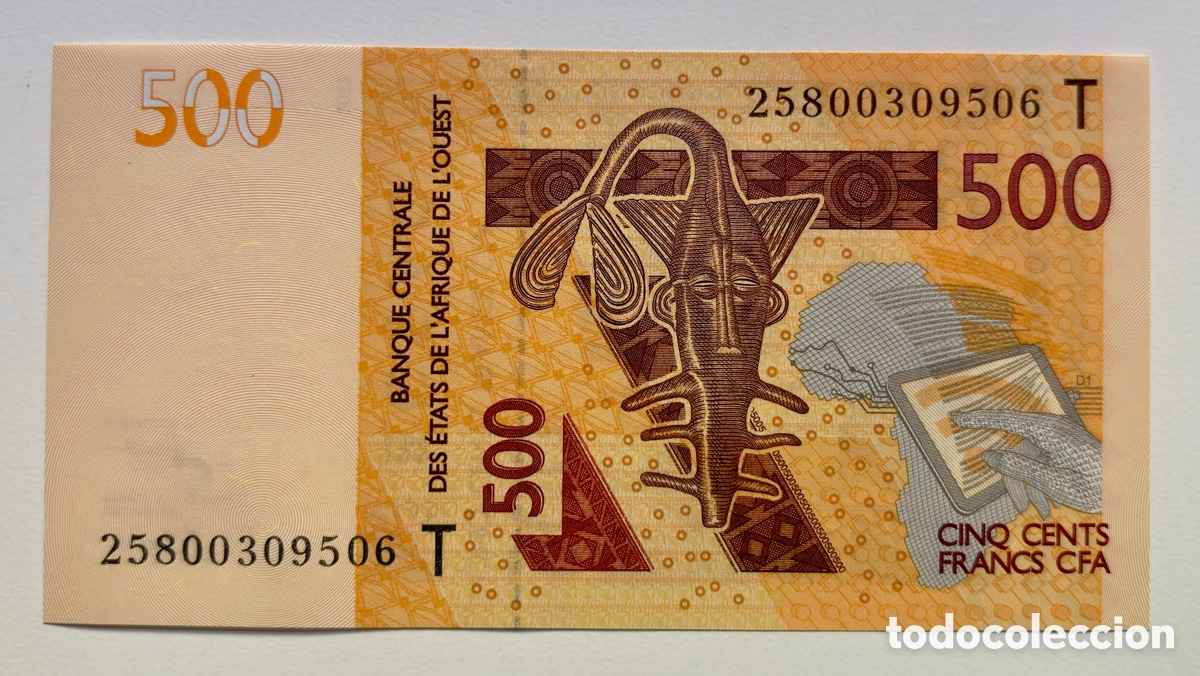 Billetes extranjeros: Billete ESTADOS AFRICA OCCIDENTAL 500 Francos 2012 (2025) T (TOGO) SC. CFA
