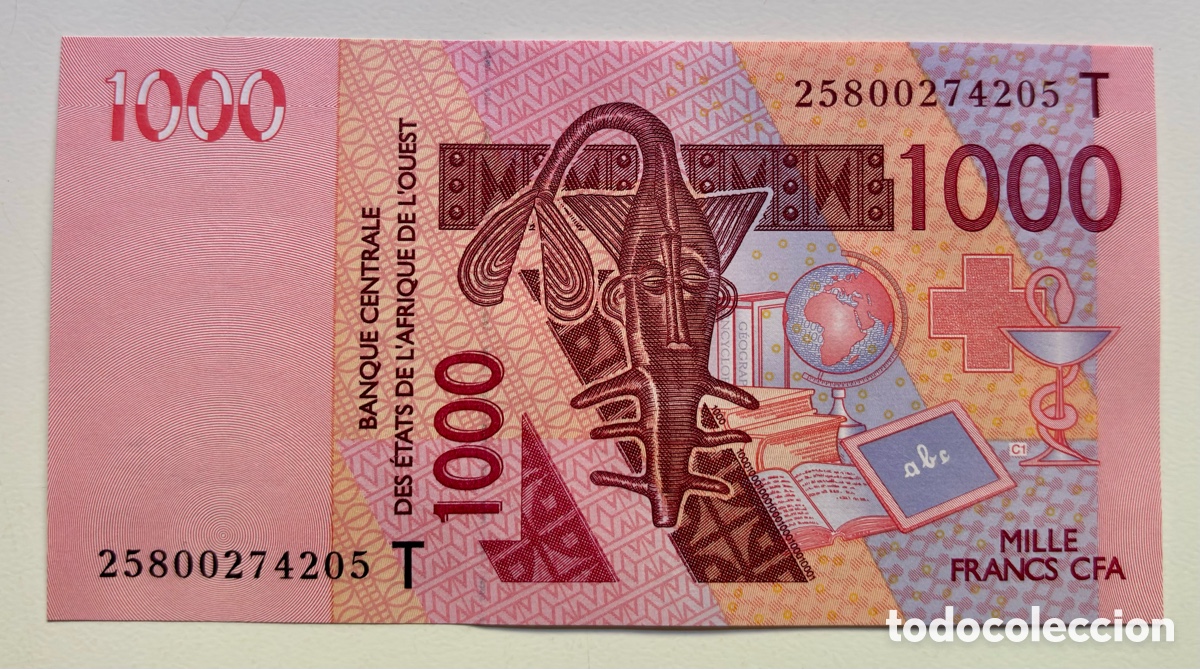 Billetes extranjeros: Billete ESTADOS AFRICA OCCIDENTAL 1000 Francos 2003 (2025) T (TOGO) SC. CFA