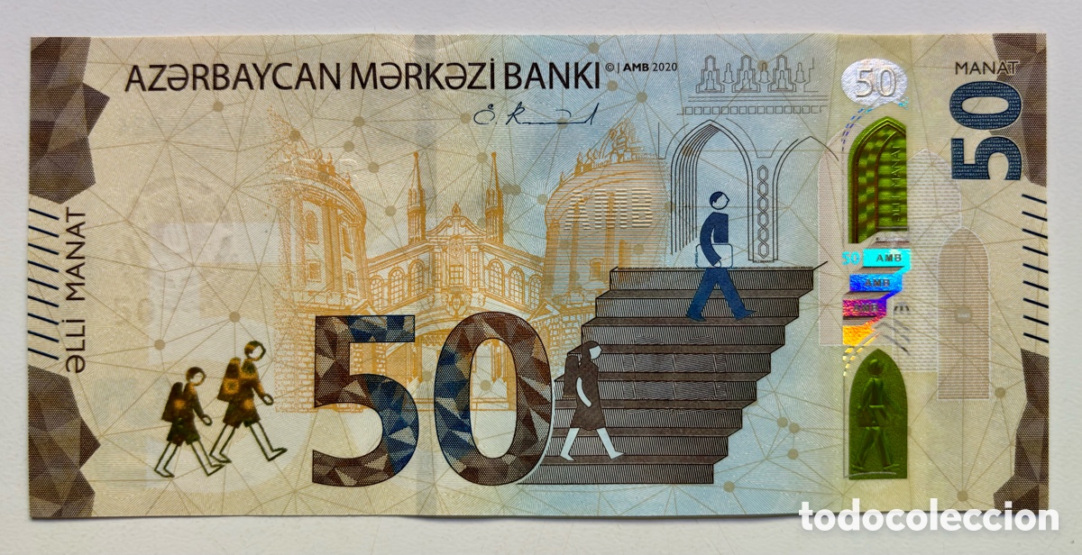 Billetes extranjeros: Billete AZERBAIY&Aacute;N 50 Manat 2020 SC