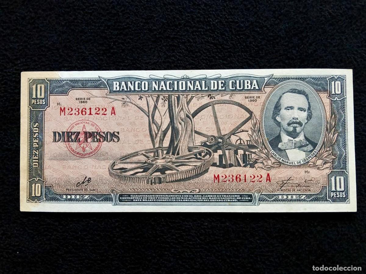 Billetes extranjeros: Cuba, Billete de 10 Pesos 1960. Firma Che
