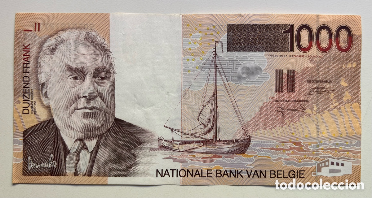 Billetes extranjeros: Billete B&Eacute;LGICA 1000 Francos (1997) Francs