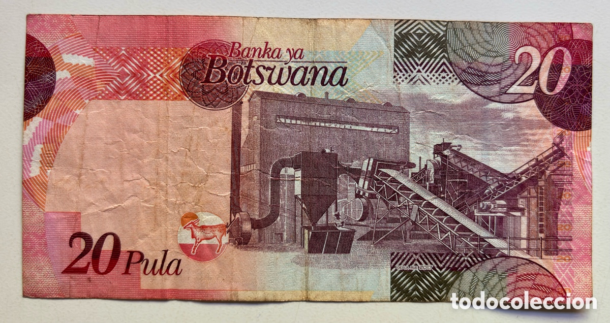 Billetes extranjeros: Billete BOTSWANA 20 Pula (2017) - Foto 2