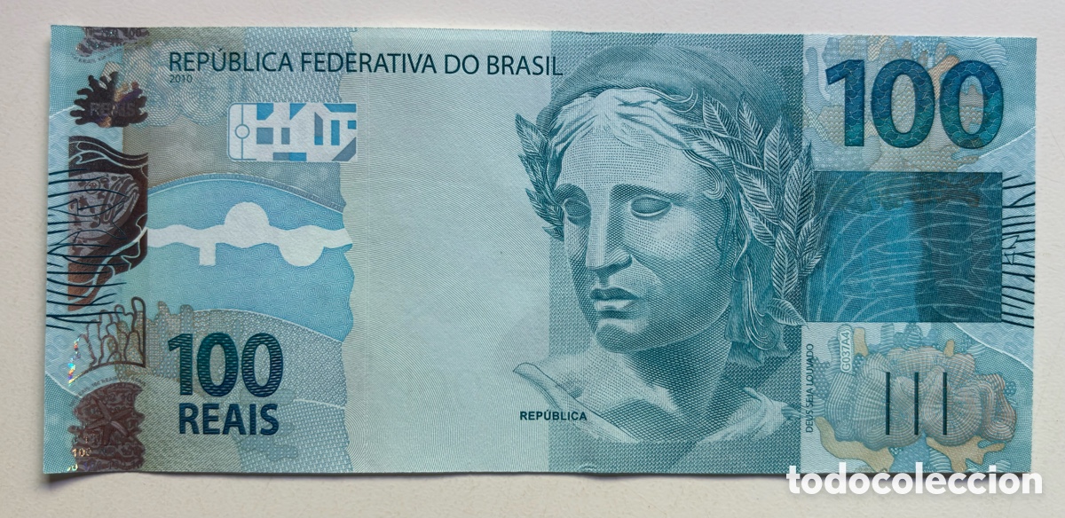 Notas Internacionais: Billete BRASIL 100 Reales 2010 SC-. Reais