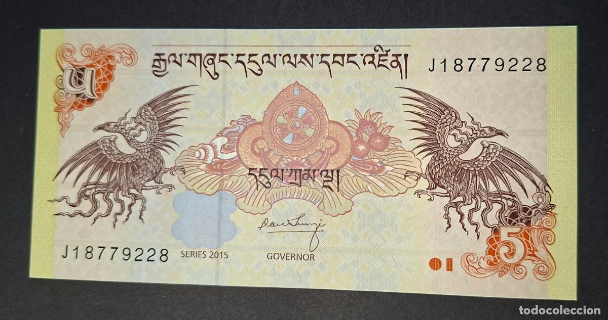 Billetes extranjeros: BHUTAN 5 NGULTRUM 2015 P-28c SC