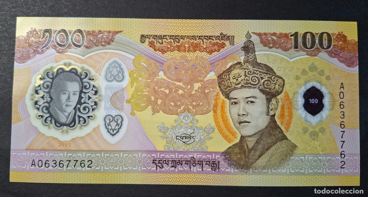 Billetes extranjeros: BHUTAN 100 NGULTRUM 2025 COMMEMORATIVO POL&Iacute;MERO P-38a SC