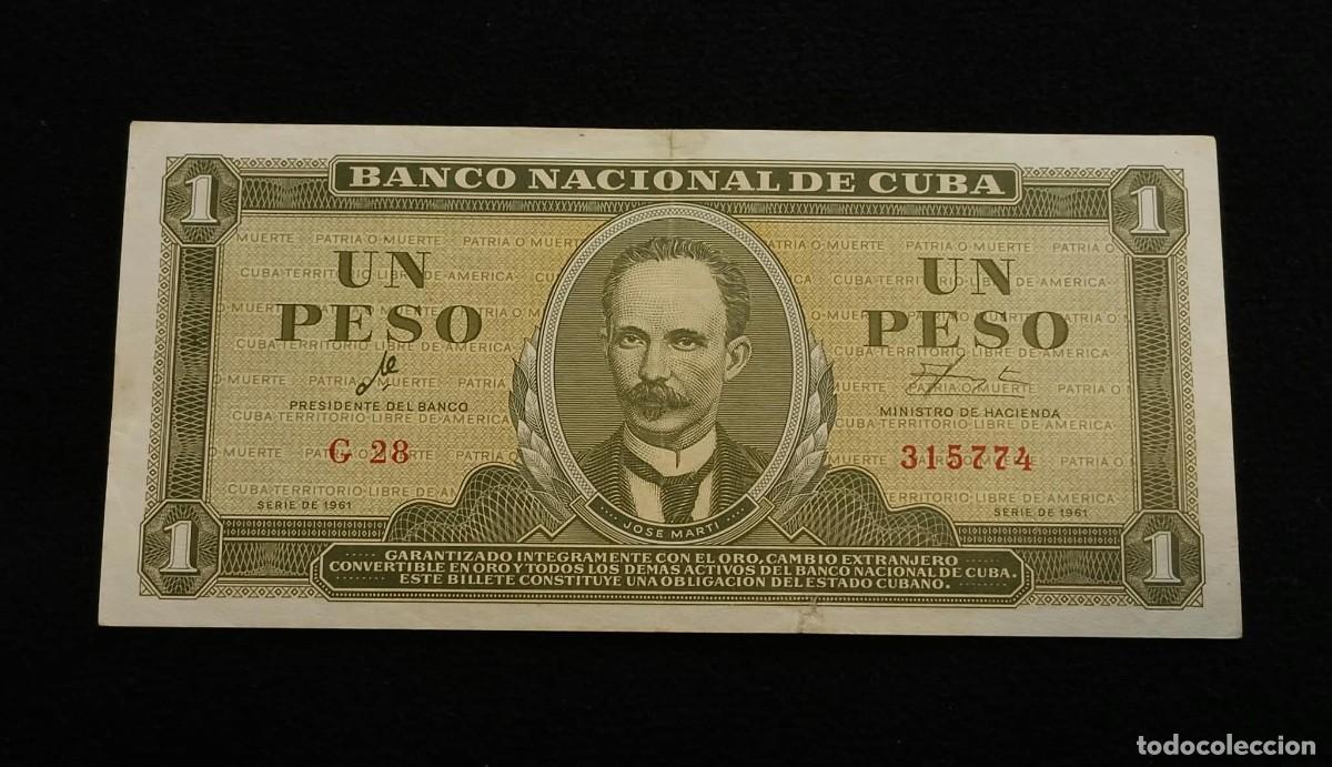 Billetes extranjeros: Cuba. Billete 1 Peso 1961 (Firma Che)