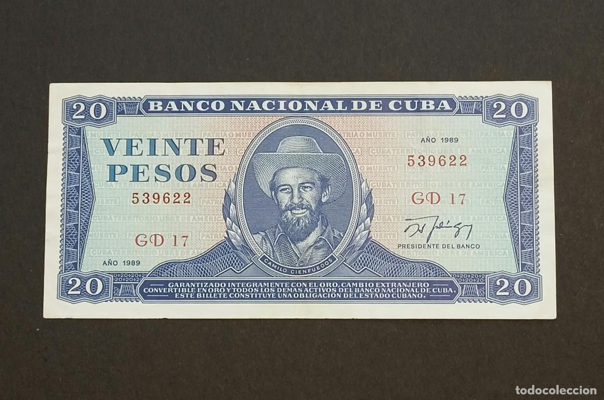 Billetes extranjeros: Cuba. Billete de 20 Pesos 1989