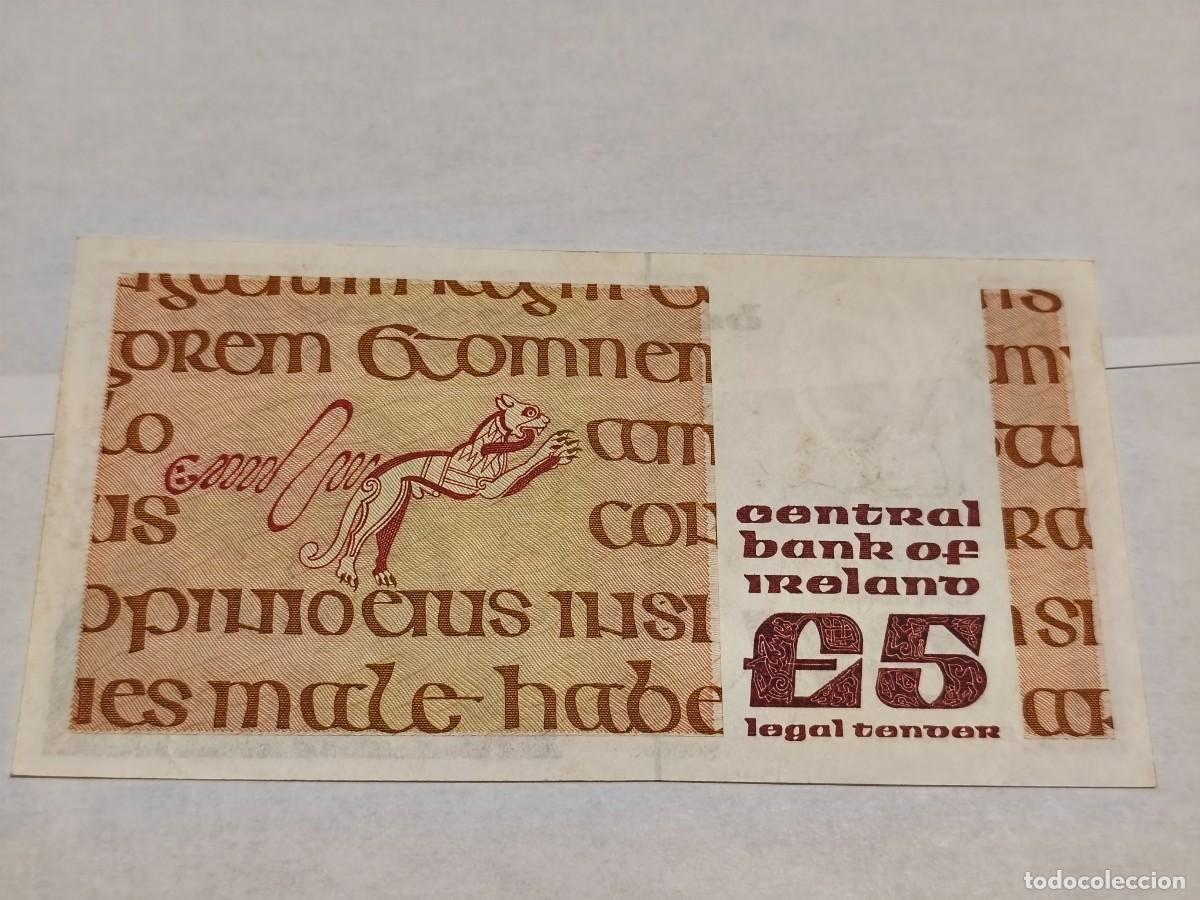 Billetes extranjeros: Irlanda 5libras 1991 VF+. - Foto 2