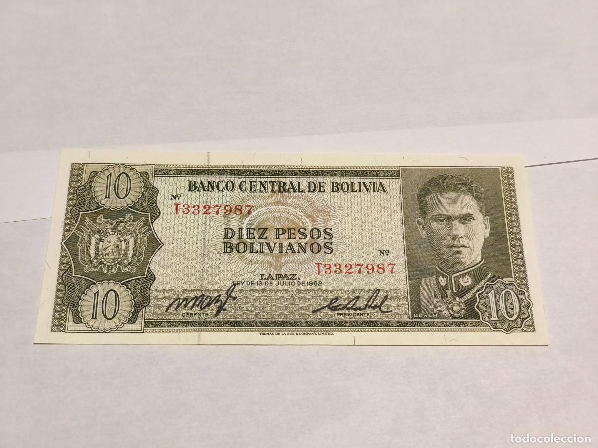 Billetes extranjeros: Bolivia 10Bolivianos 1962 UNC.