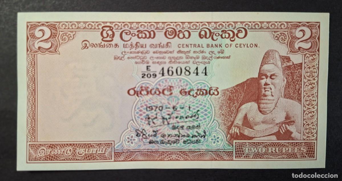 Billetes extranjeros: CEI&Aacute;N CEYLAN SRI LANKA 2 RUPEES 1972 P-72c.1 SC