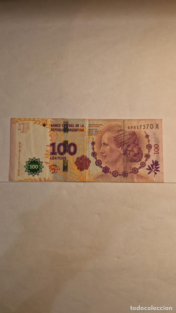 Billetes extranjeros: Billete 100 Pesos Argentina 2015