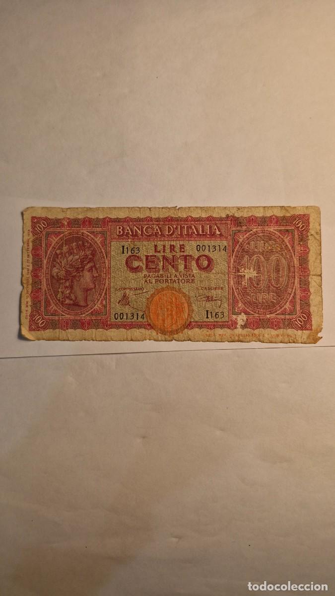 Billetes extranjeros: Billete 100 Lire Italia 1944