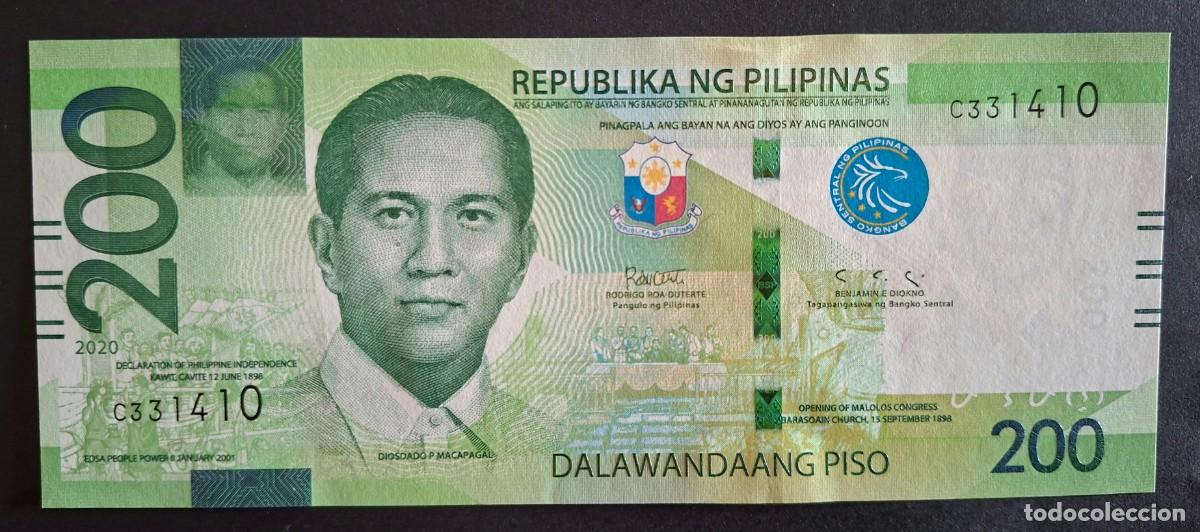 Billetes extranjeros: FILIPINAS 200 PISO 2020 P-226a.1 SC