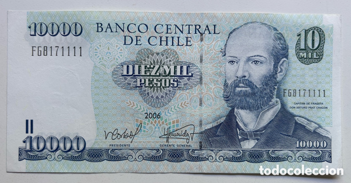 Billetes extranjeros: Billete CHILE 10000 Pesos 2006