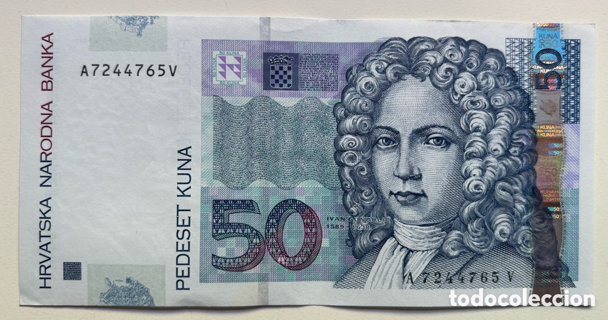 Billetes extranjeros: Billete CROACIA 50 Kuna 2012