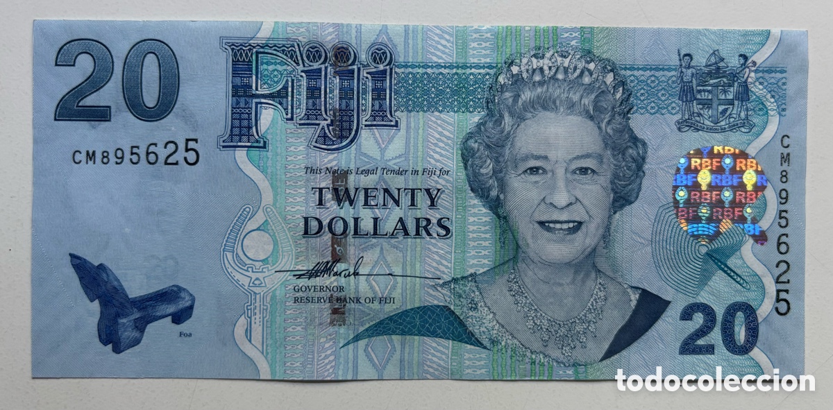Billetes extranjeros: Billete FIJI 20 D&oacute;lares (2007) SC- . Fiyi