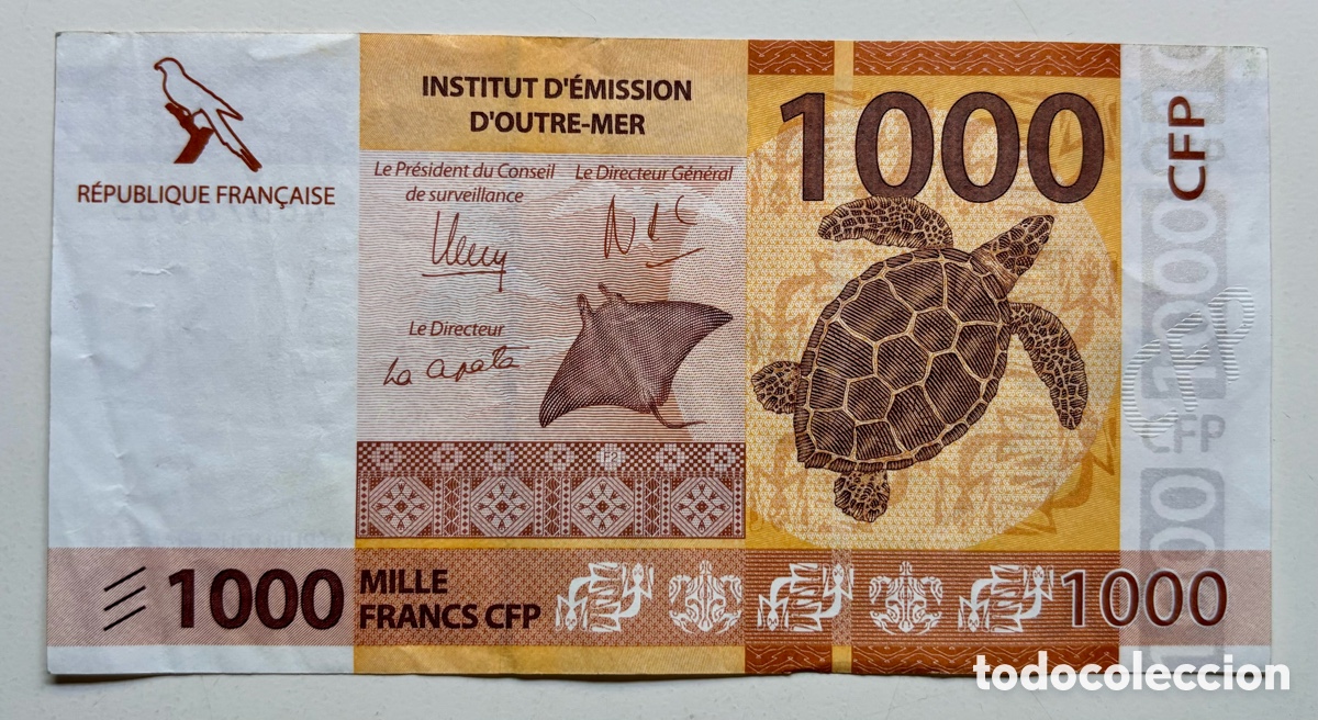 Billetes extranjeros: Billete ULTRAMAR . TERRITORIOS FRANCESES DEL PACIFICO 1000 Francos (2014) CFP