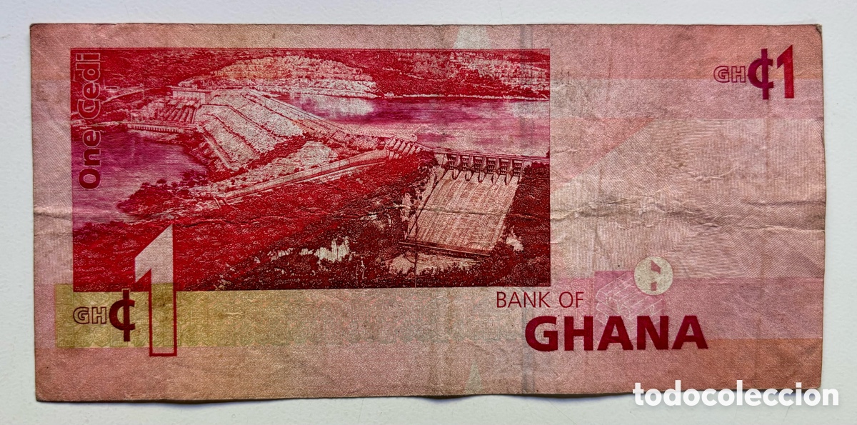 Billetes extranjeros: Billete GHANA 1 Cedi 2007 - Foto 2