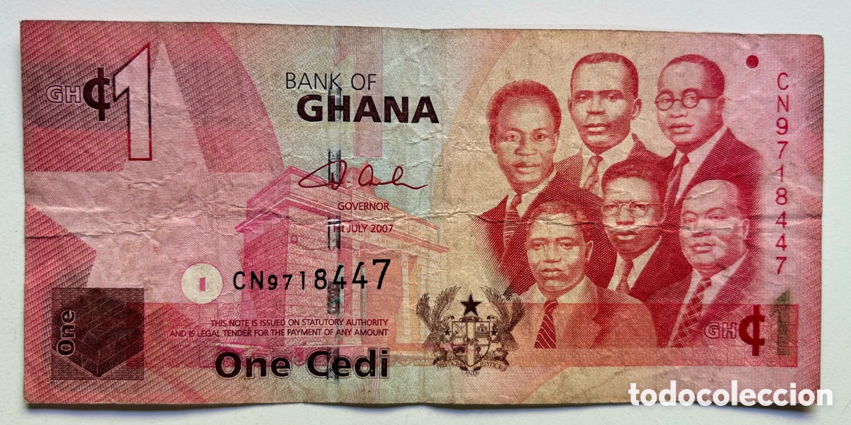 Billetes extranjeros: Billete GHANA 1 Cedi 2007