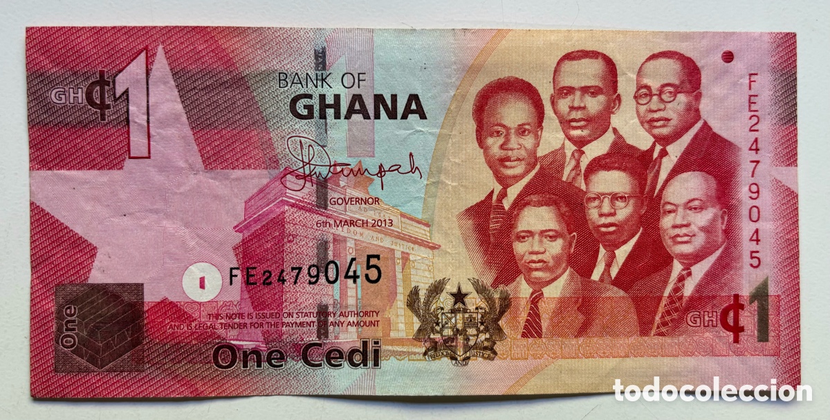 Billetes extranjeros: Billete GHANA 1 Cedi 2013