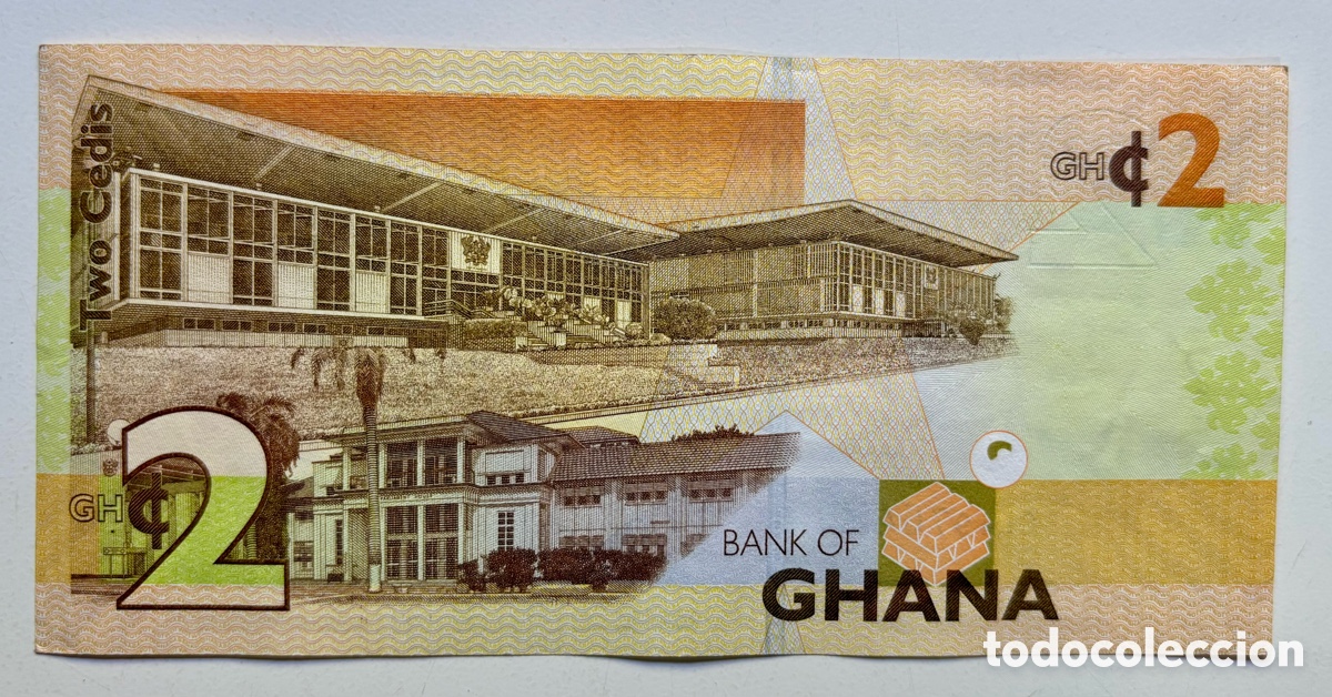Billetes extranjeros: Billete GHANA 2 Cedis 2017 - Foto 2