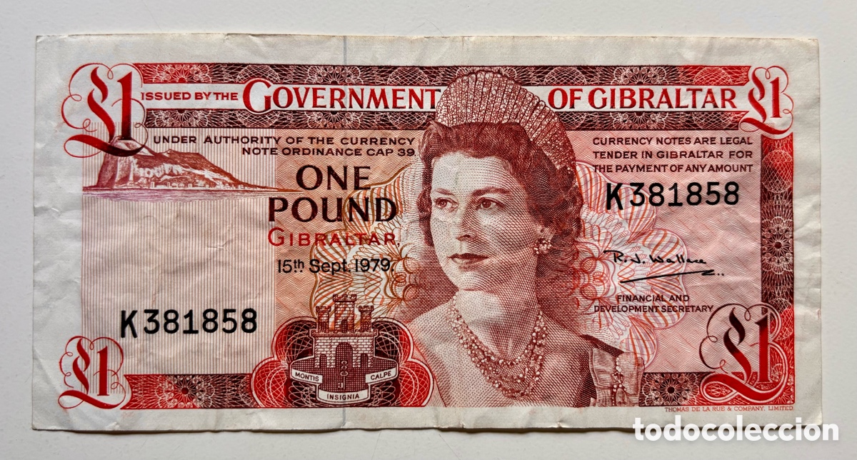 Billetes extranjeros: Billete GIBRALTAR 1 Libra 1979. Pound