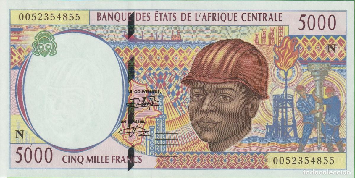 Billetes extranjeros: BILLETES - CENTRAL AFRICAN STATES-GUINEA ECUATORIAL - 5000 FRANCS 2000 - PICK-504Nf - (SC)