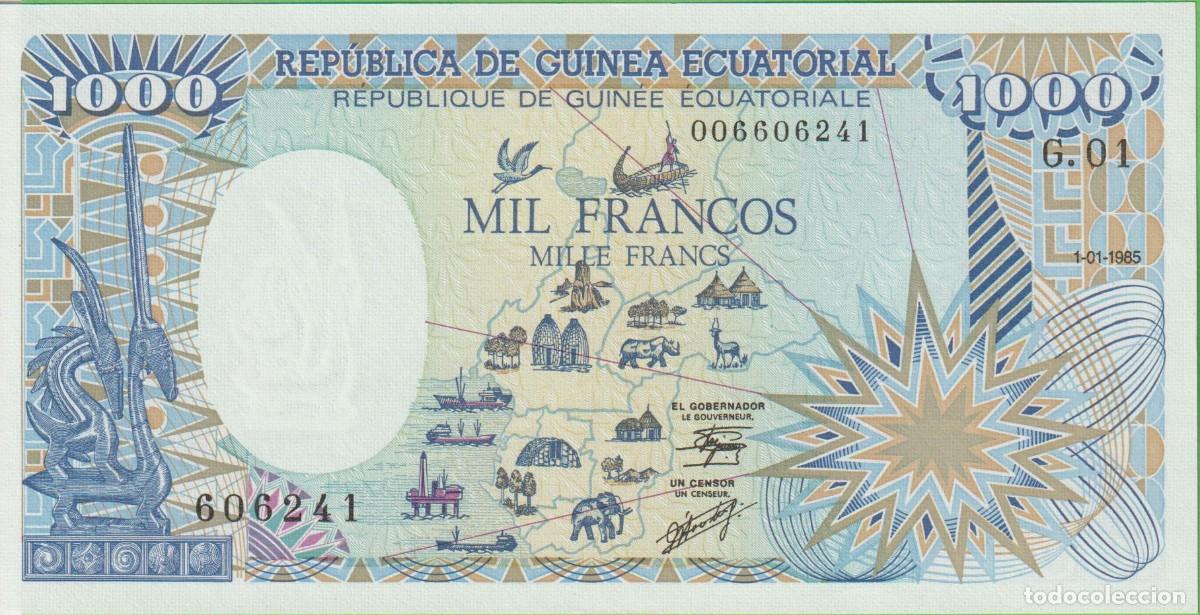 Billetes extranjeros: BILLETES - REPUBLICA GUINEA ECUATORIAL - 1000 FRANCS 1985 - PICK-21 - (SC)