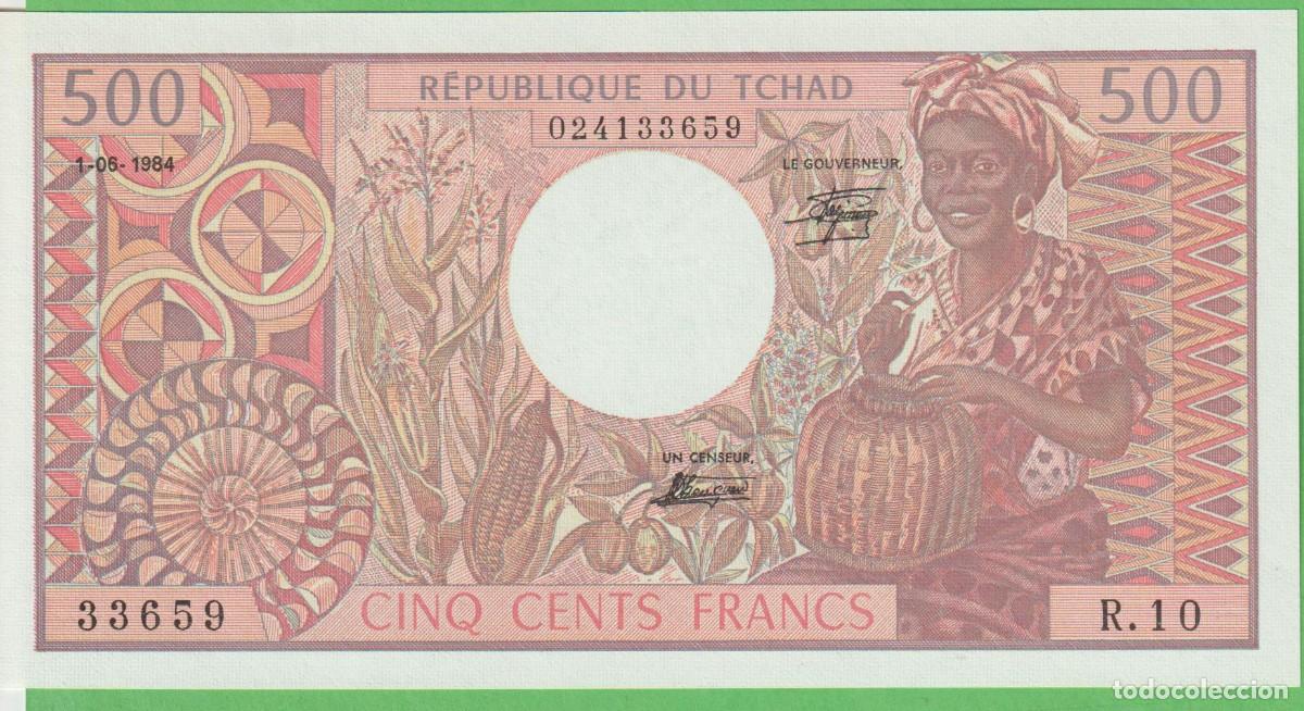 Billetes extranjeros: BILLETES - CHAD-TCHAD - 500 FRANCOS (1-06-1984) - SERIE R.10 - PICK-6 (SC)