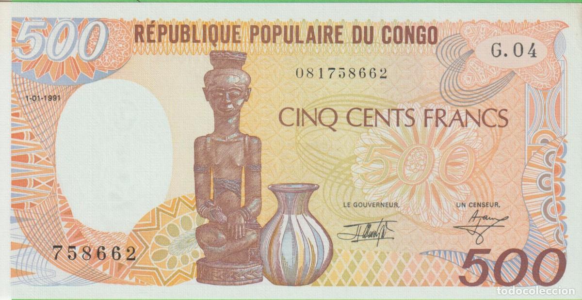 Billetes extranjeros: BILLETES - CONGO REPUBLIC - 500 FRANCOS 1991 - PICK-8d (SC)