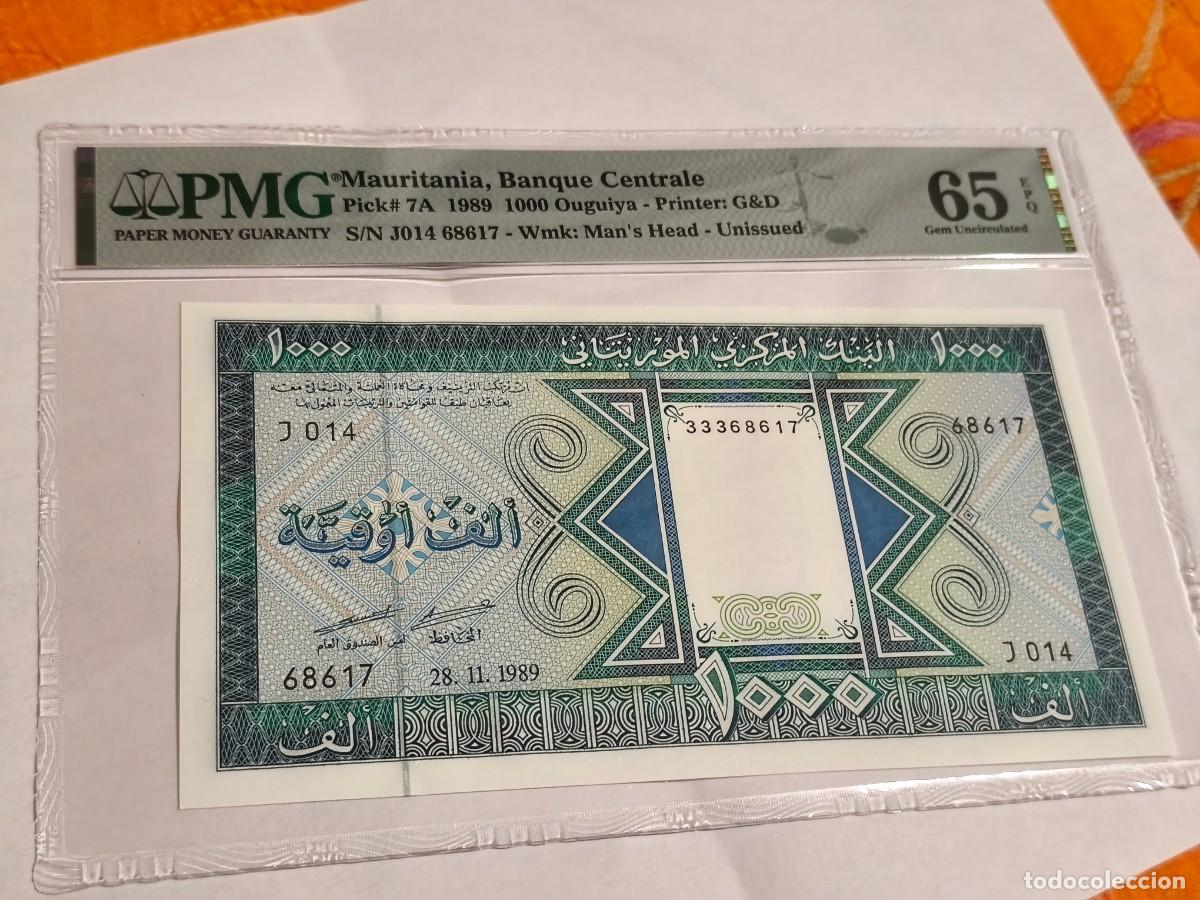 Billetes extranjeros: Mauritania 1000Ougui 1989 PMG-65 - Foto 1
