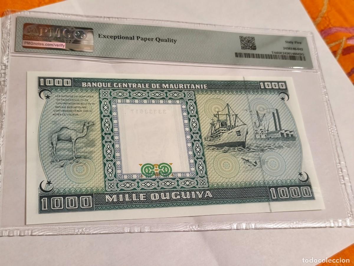 Billetes extranjeros: Mauritania 1000Ougui 1989 PMG-65 - Foto 2