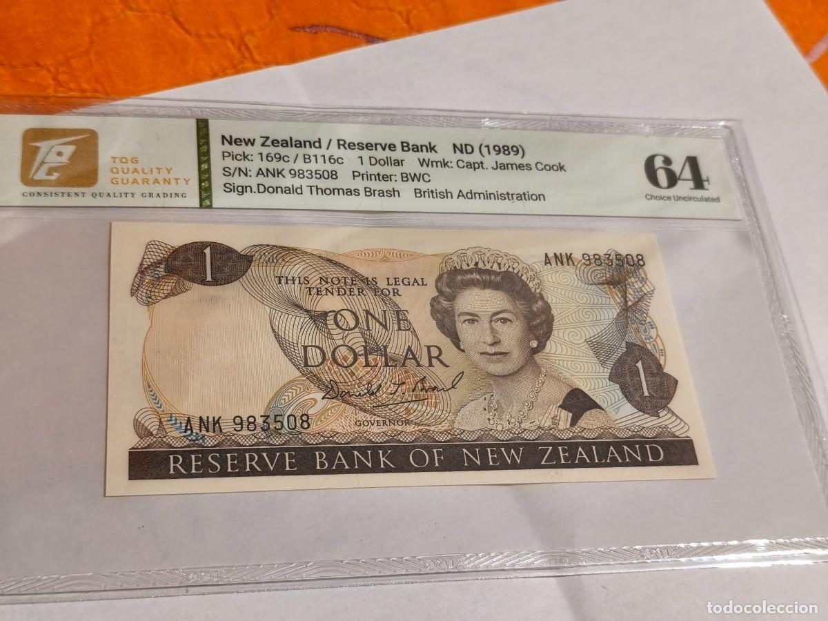 Billetes extranjeros: Nueva Zelanda 1dollar 1989 TQG-64