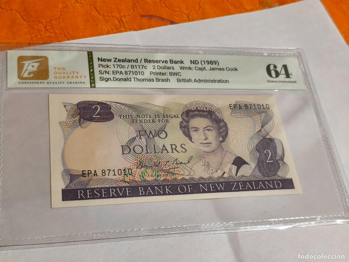 Billetes extranjeros: Nueva Zelanda 2dollares 1989 TQG-64