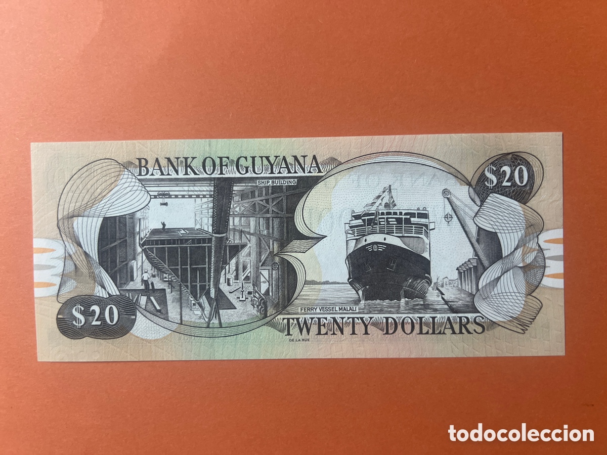 Billetes extranjeros: V164. BILLETE GUYANA. 20 dolares - Foto 2