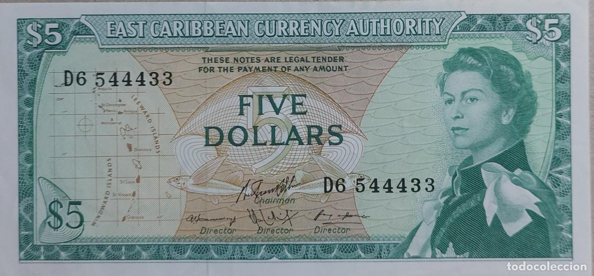 Billetes extranjeros: BILLETE DE 5 DOLLARS (EAST CARIBEAN CURRENCY AUTHORITY ) 1965 UNC/PANCHA