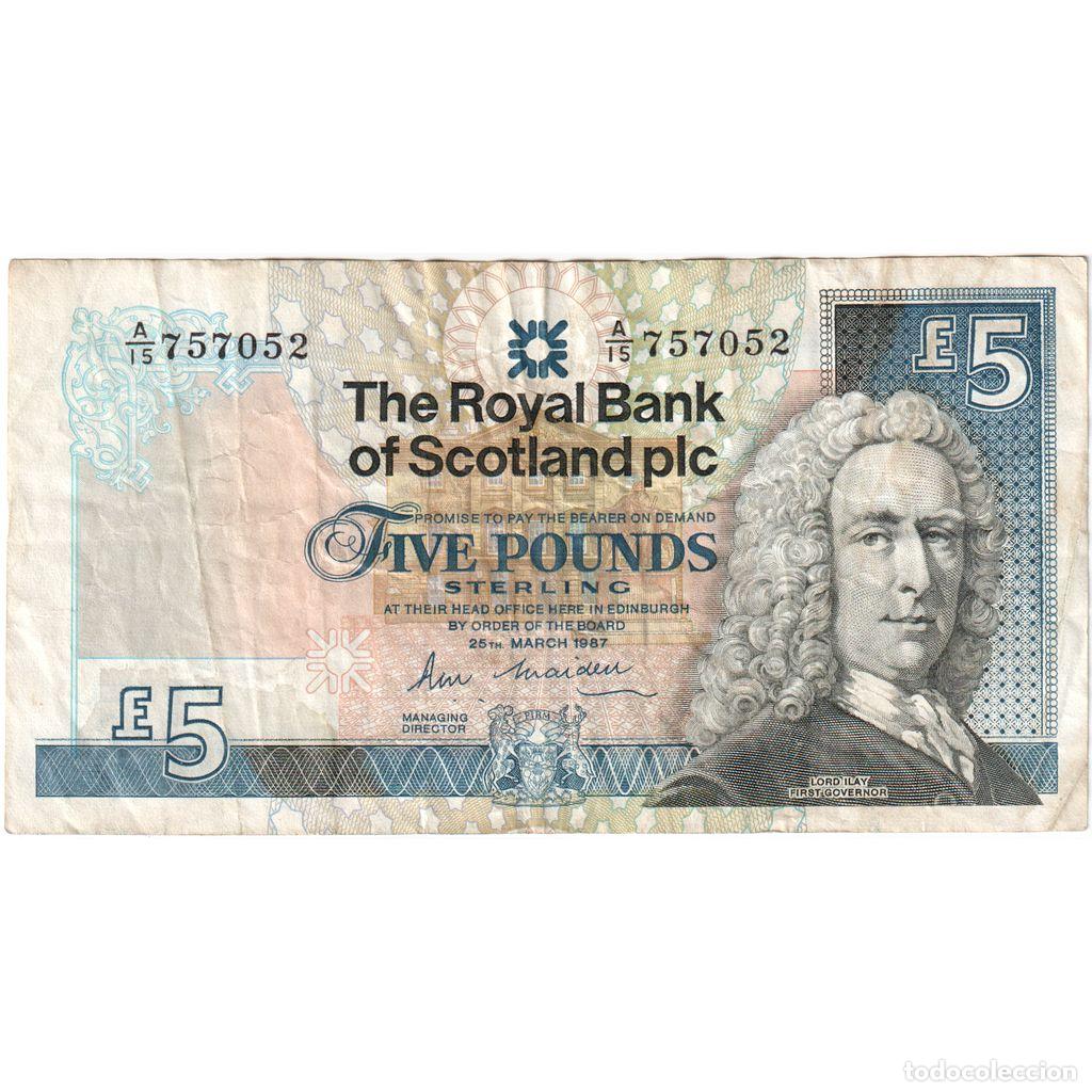 Billetes extranjeros: [#1234917] Billete, 5 Pounds, 1990, Escocia, 1990-01-24, KM:352a, SC