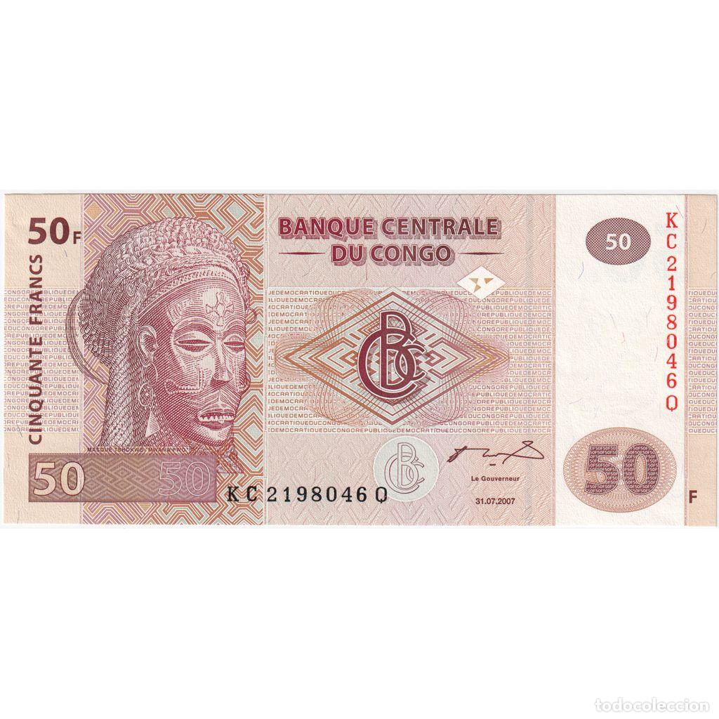 Billetes extranjeros: [#1234971] Billete, 50 Francs, Rep&uacute;blica Democr&aacute;tica de Congo, KM:97a, 2007-07-31, UNC