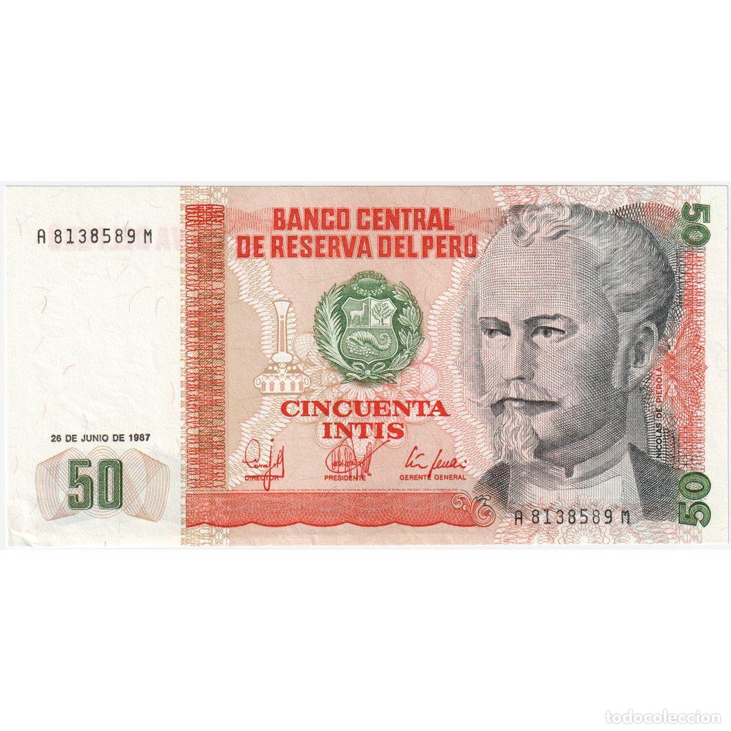 Billetes extranjeros: [#1234972] Billete, 50 Intis, 1987, Per&uacute;, 1987-06-26, SC