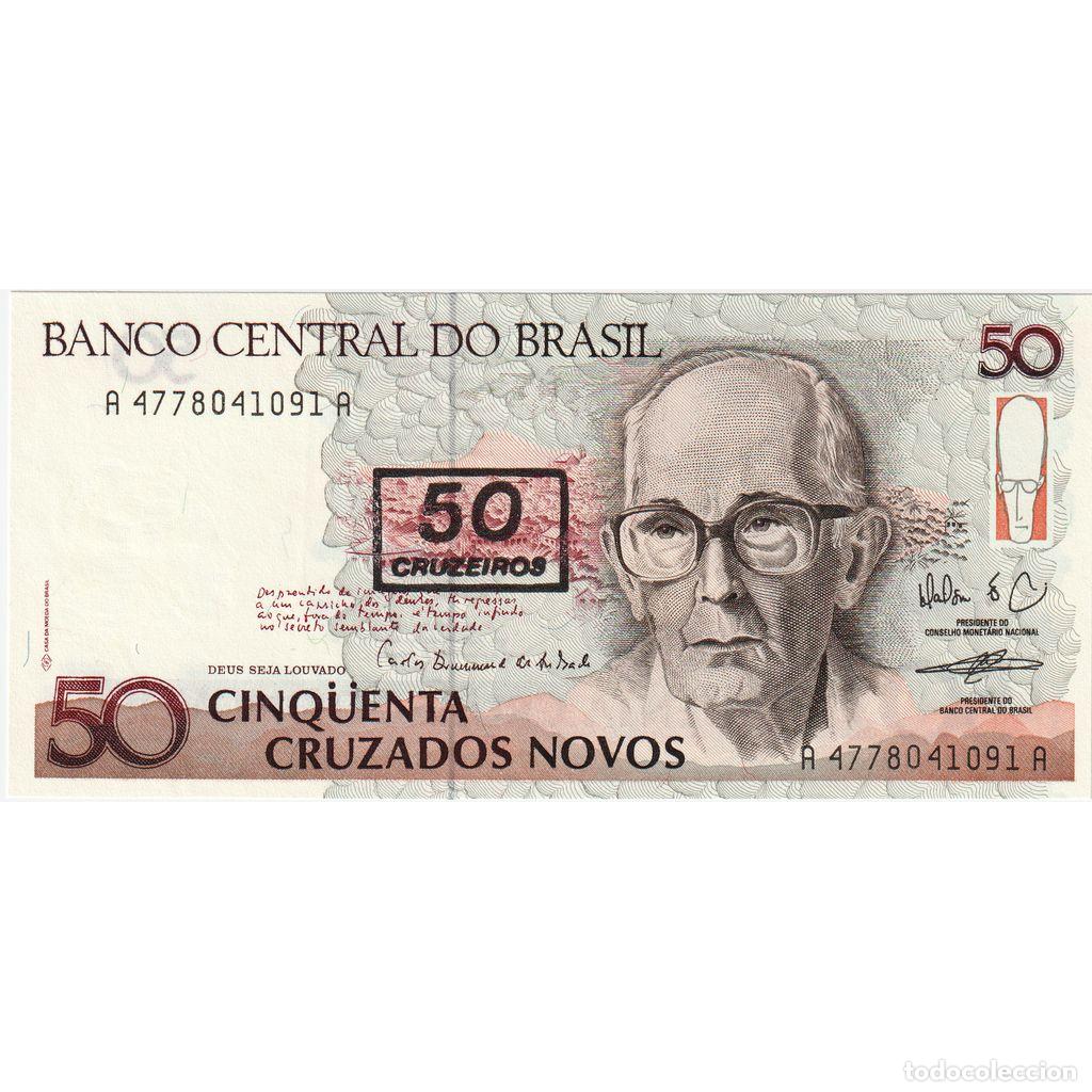Billetes extranjeros: [#1235017] Brasil, 50 Cruzeiros on 50 Cruzados Novos, UNC