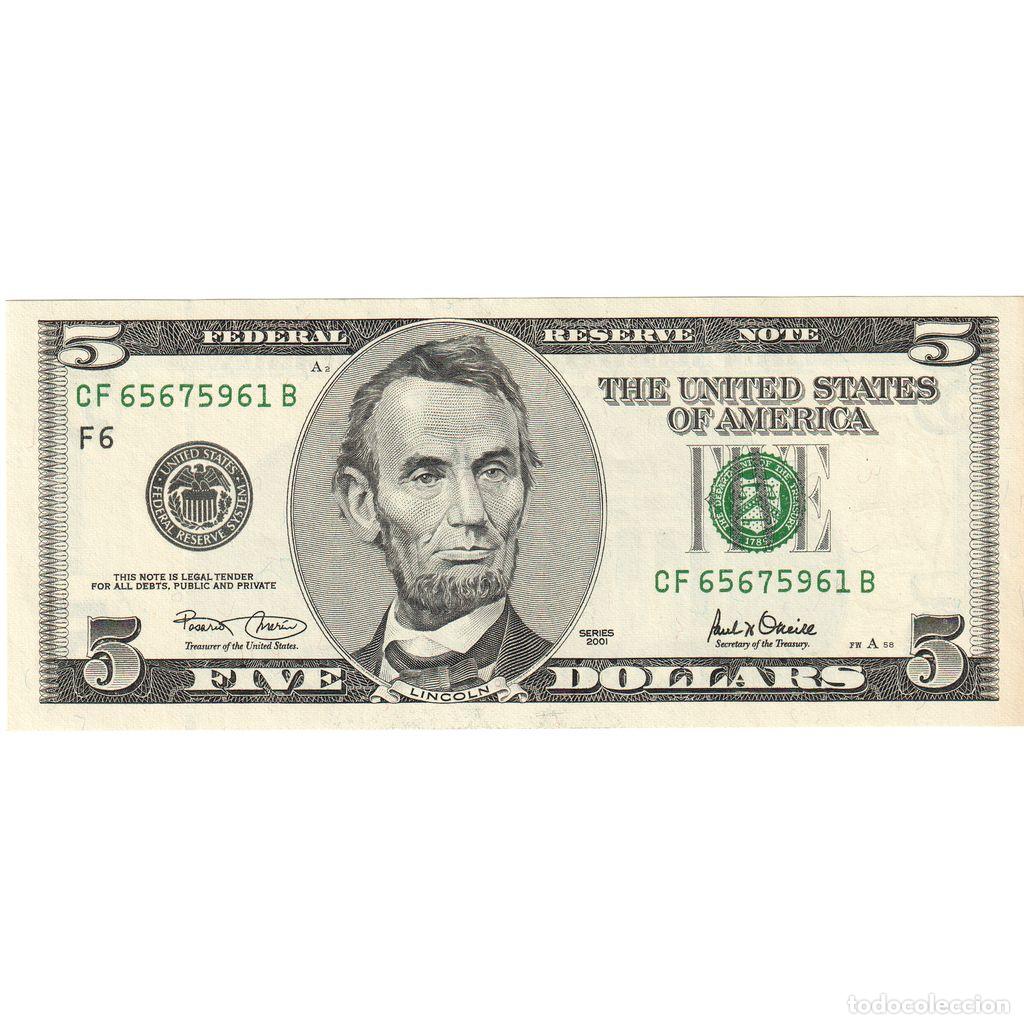 Billetes extranjeros: [#1234998] Billete, Five Dollars, 2001, Estados Unidos, UNC