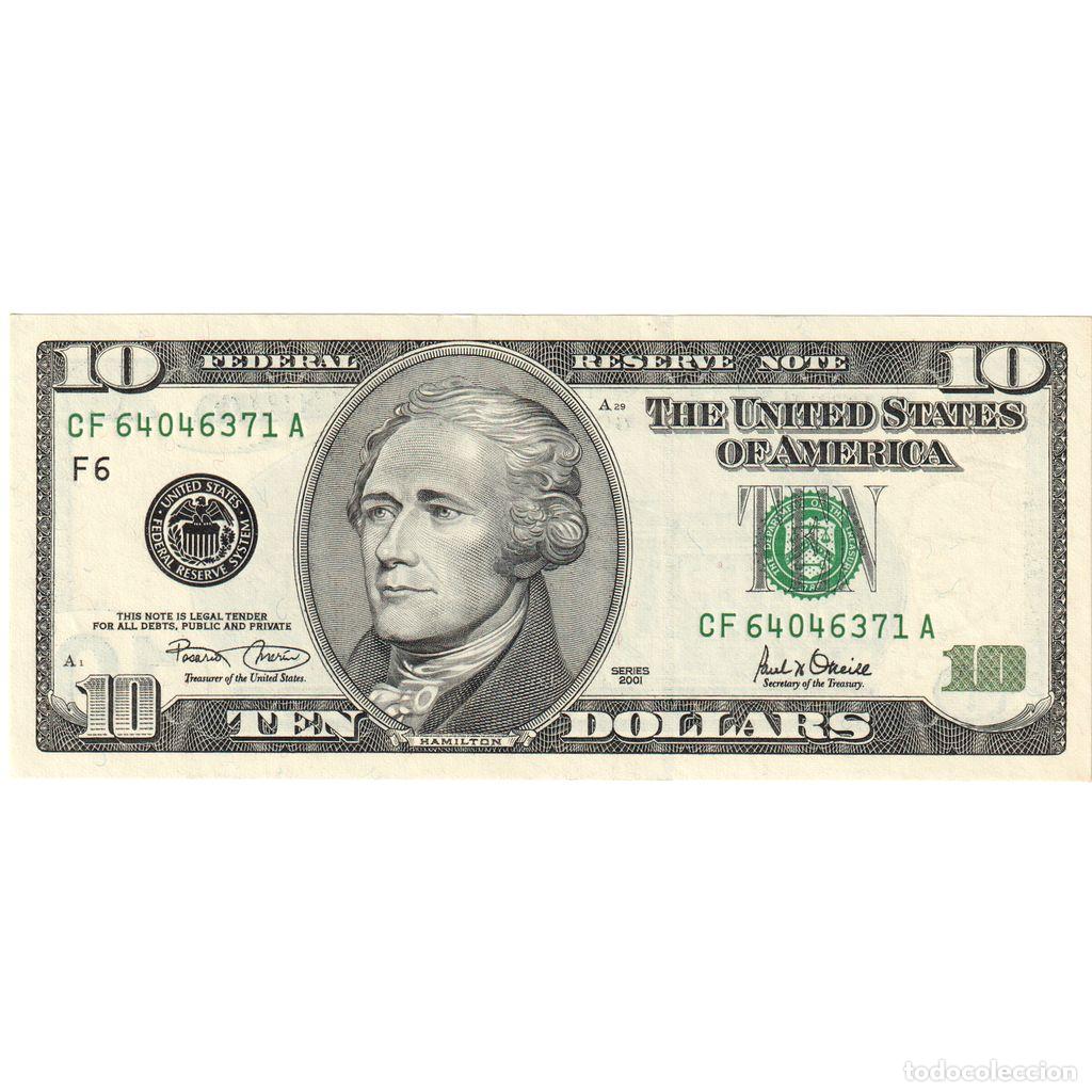 Billetes extranjeros: [#1234997] Estados Unidos, 10 Dollars, Undated (2001), MBC+