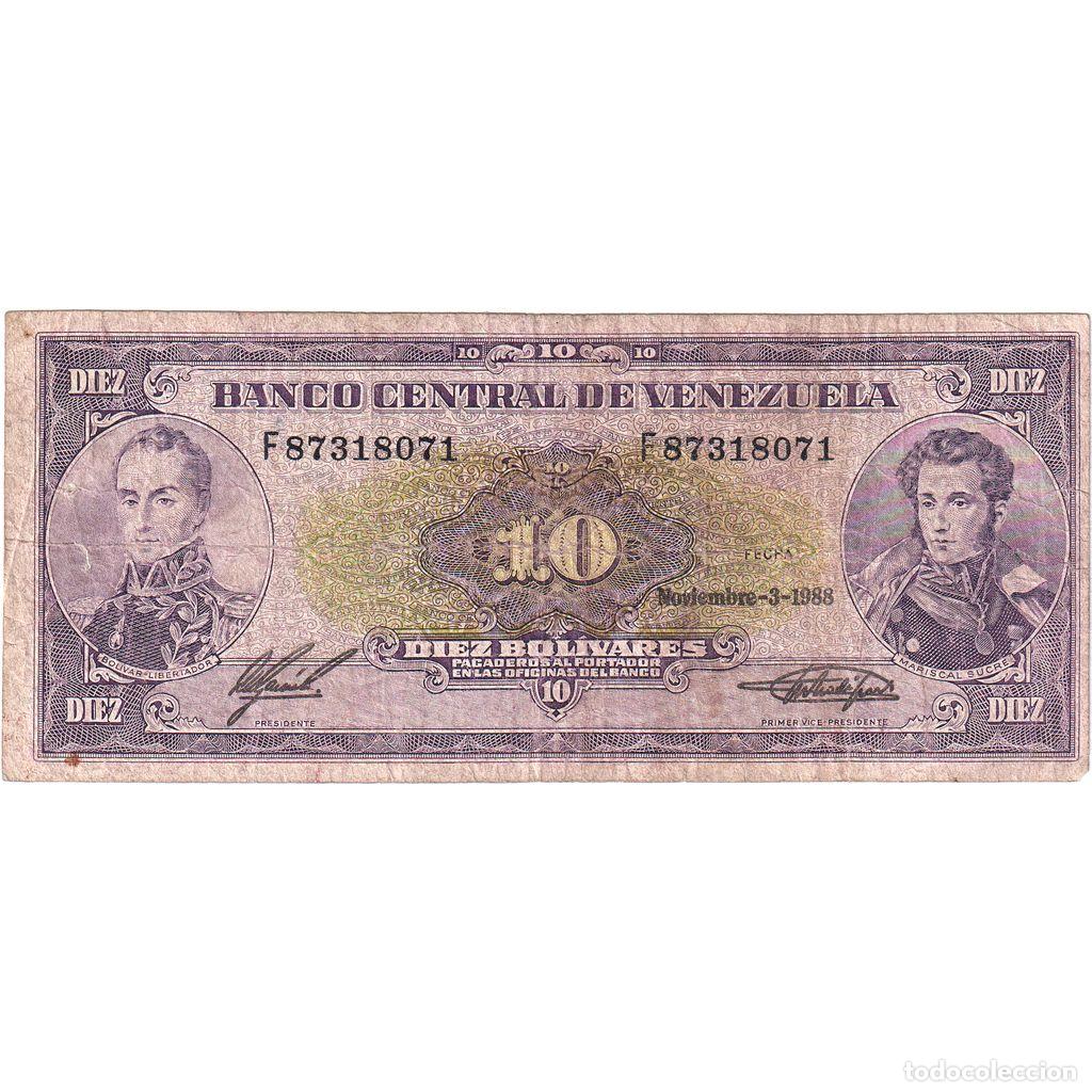 Billetes extranjeros: [#1235055] Billete, 10 Bol&iacute;vares, Venezuela, 1988-11-03, KM:62, BC